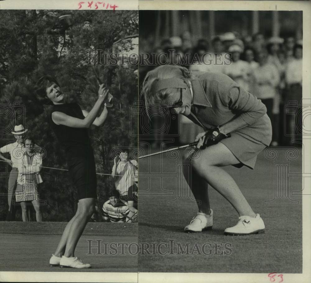 1972 Press Photo Golfers Kathy Whitworth and Judy Rankin in action - hcs22593- Historic Images