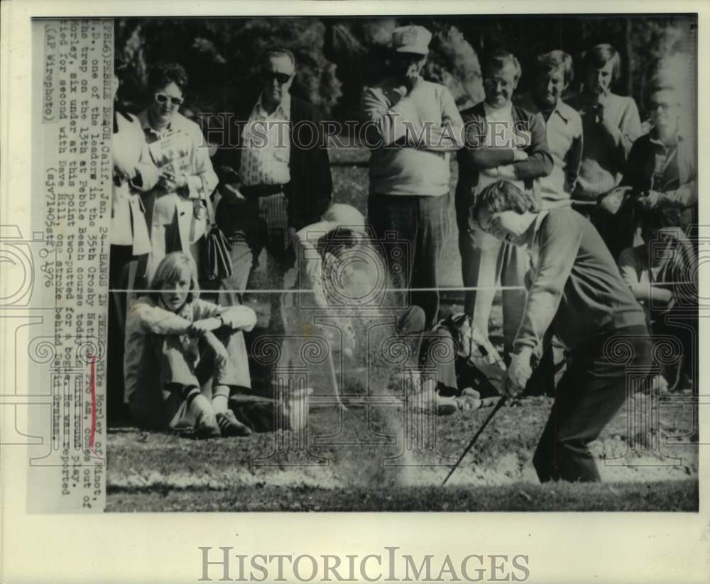 1976 Press Photo Golfer Mike Morley plays the Crosby Pro-Am in Pebble Beach- Historic Images