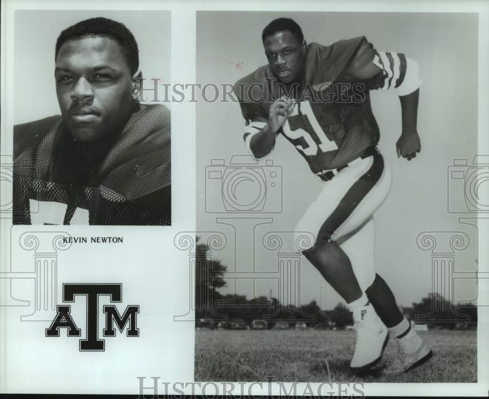 1988 Press Photo Texas A&amp;M college football player Kevin Newton - hcs22798- Historic Images