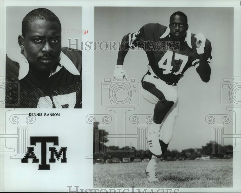 1988 Press Photo Texas A&amp;M college football player Dennis Ransom - hcs22804- Historic Images