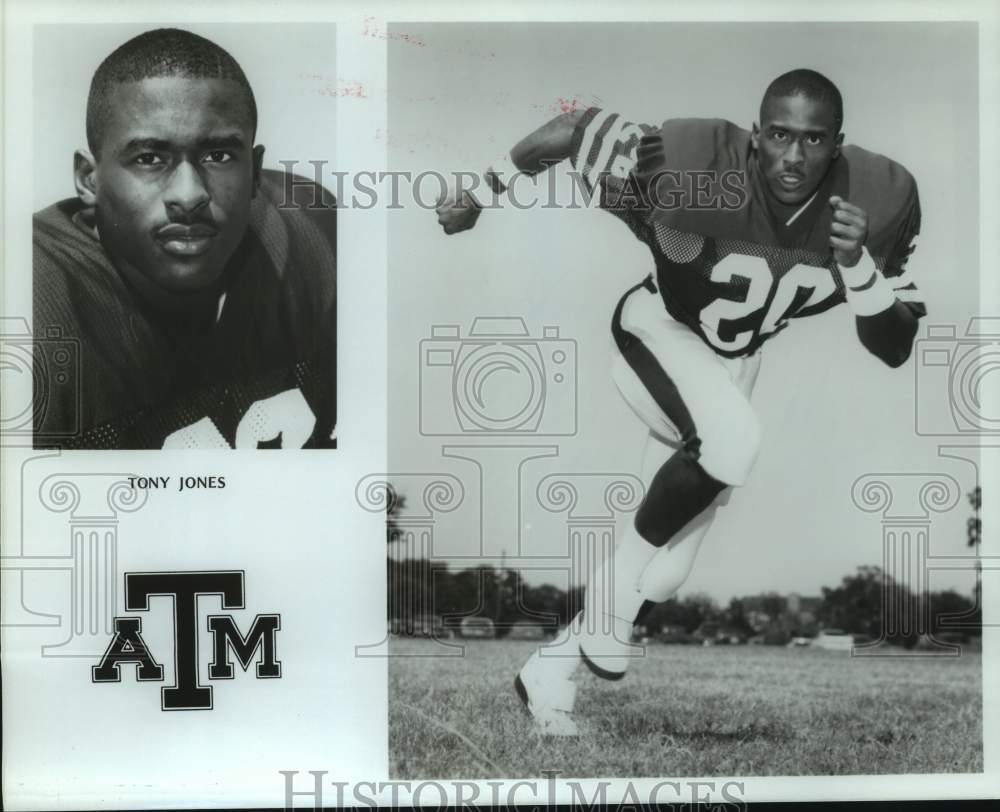 1988 Press Photo Texas A&amp;M college football player Tony Jones - hcs22822- Historic Images