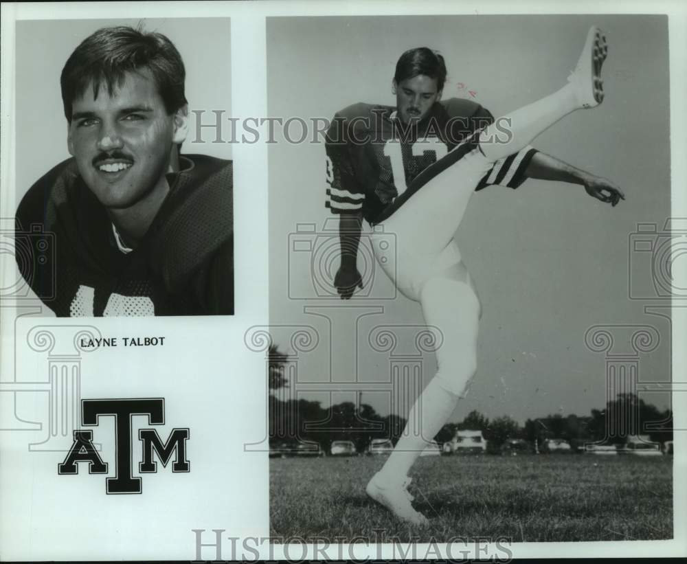1988 Press Photo Texas A&amp;M college football player Layne Talbot - hcs22826- Historic Images