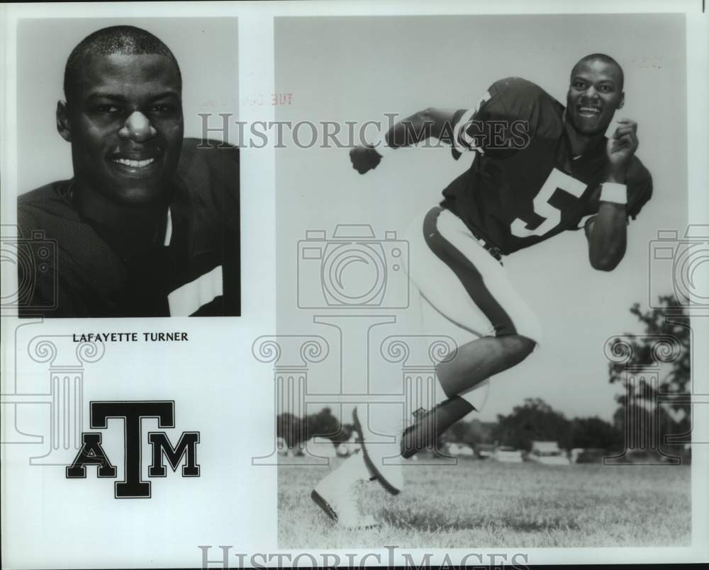 1988 Press Photo Texas A&amp;M college football player Lafayette Turner - hcs22827- Historic Images
