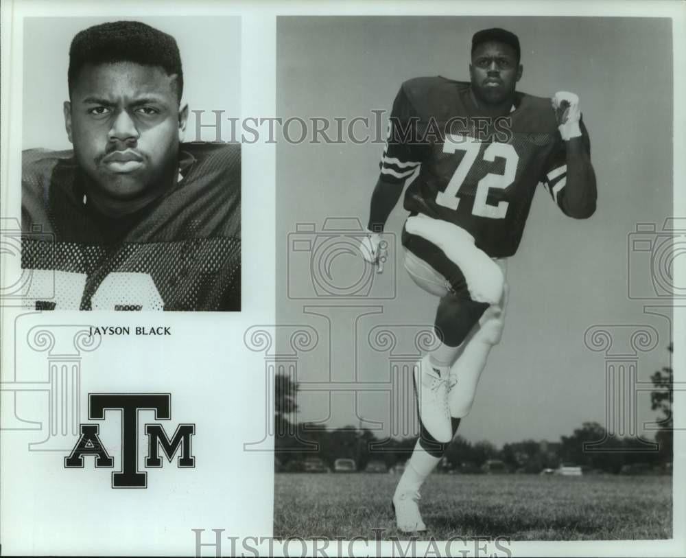 1988 Press Photo Texas A&M college football player Jayson Black - hcs22830- Historic Images