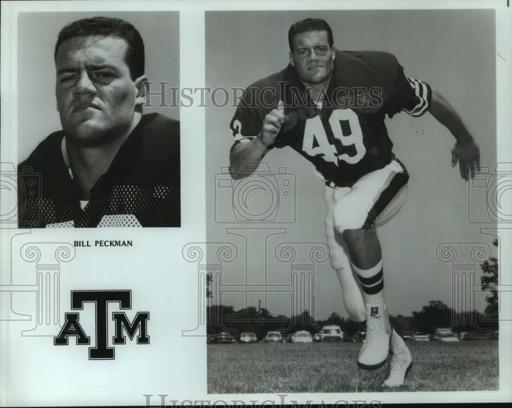 1988 Press Photo Texas A&amp;M college football player Bill Peckman - hcs22834- Historic Images