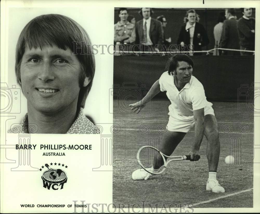 1975 Press Photo Australian Barry Phillips-Moore, World Championship of Tennis- Historic Images