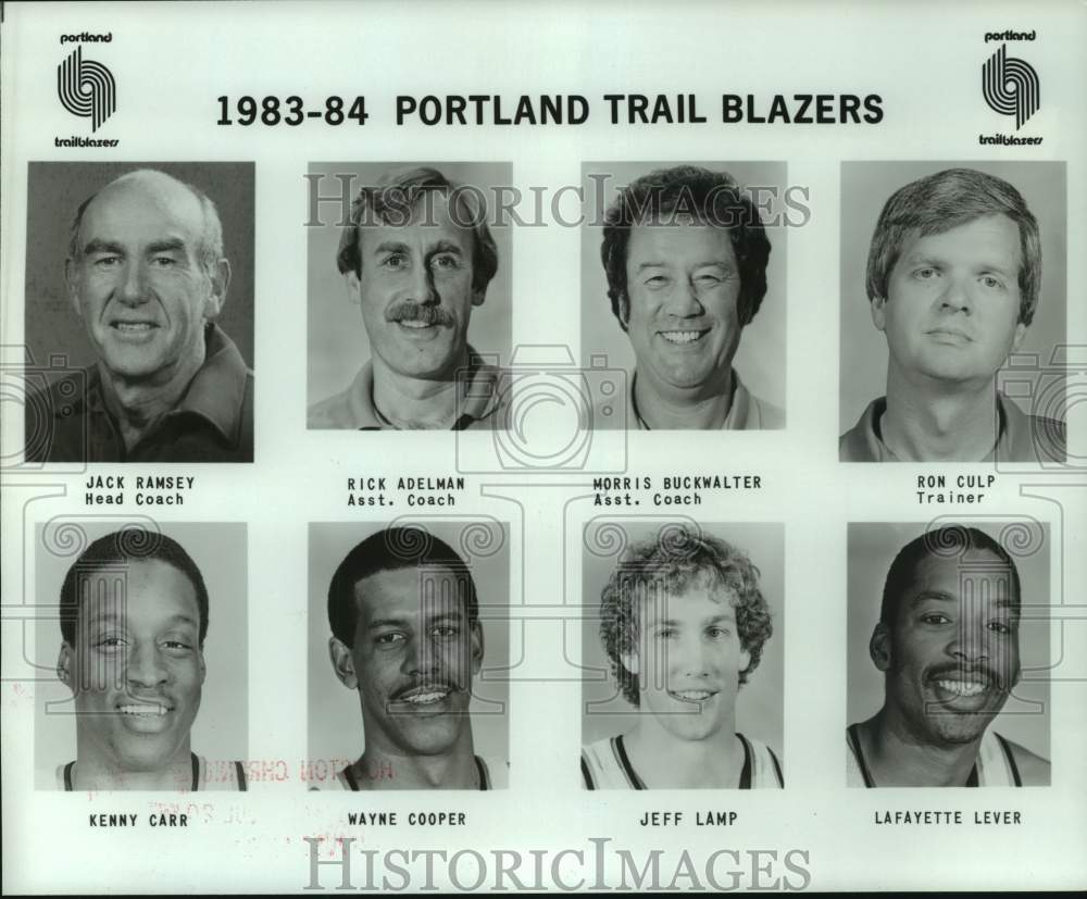 1983 Press Photo 1983-84 Portland Trail Blazers staff and players - hcs22983- Historic Images