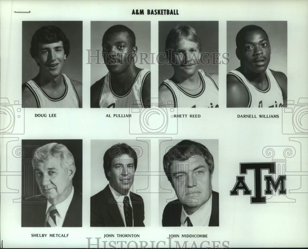 Press Photo Texas A&M basketball staff and several players - hcs23028- Historic Images