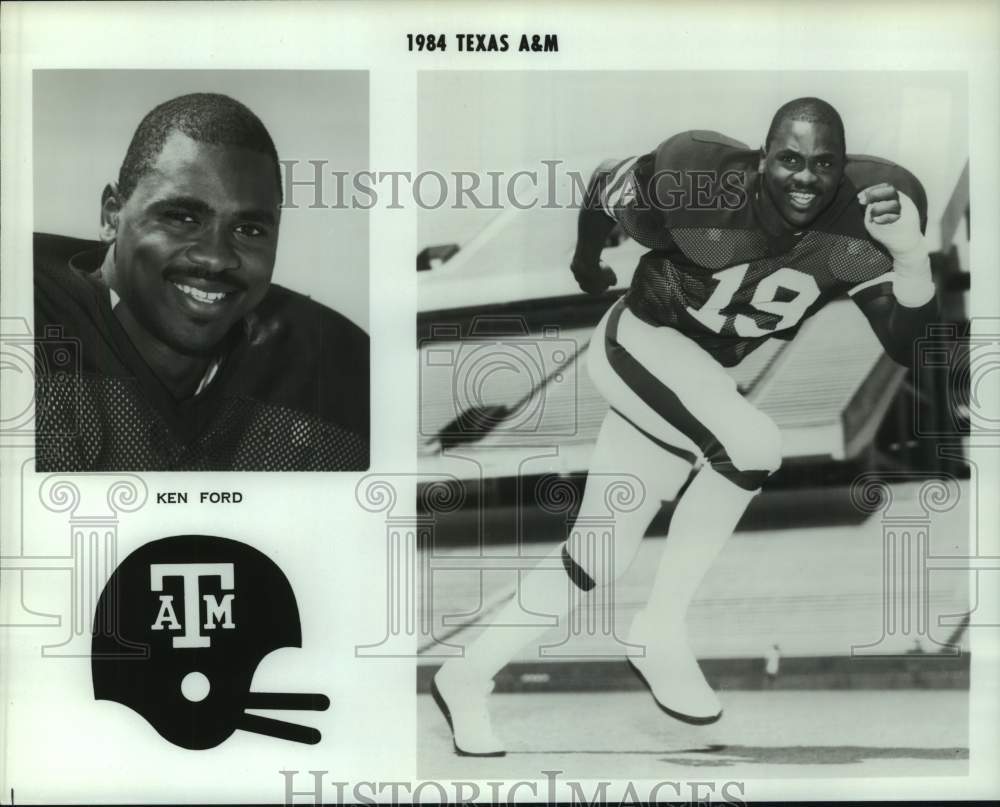 1984 Press Photo Texas A&M University football's Ken Ford, running back- Historic Images