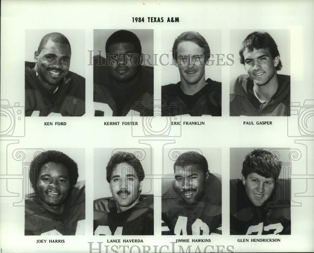 1984 Press Photo Texas A&amp;M University football players - hcs23037- Historic Images