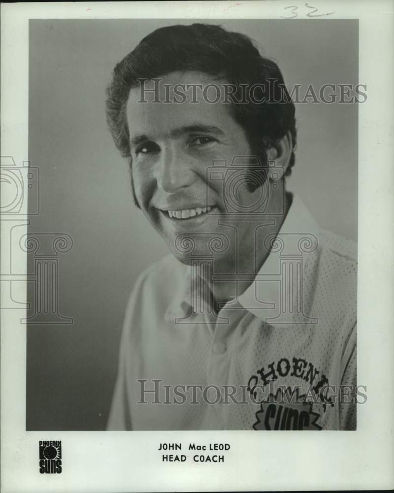 1976 Press Photo John MacLeod, head for the Phoenix Suns basketball team- Historic Images