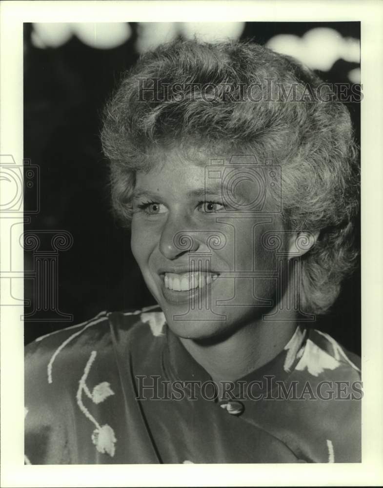 1983 Press Photo Close-up photo of a smiling basketball player Ann Meyers- Historic Images