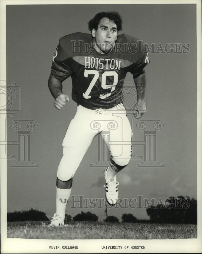 1979 Press Photo University of Houston football player Kevin Rollwage- Historic Images