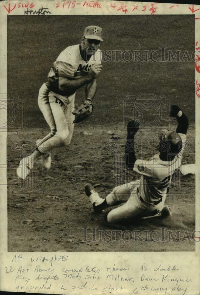 1977 Press Photo Houston Astros and New York Mets play Major League Baseball- Historic Images