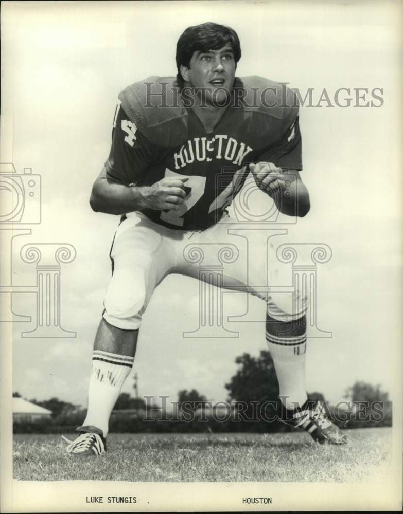 1972 Press Photo Houston football player Luke Stungis - hcs23567- Historic Images