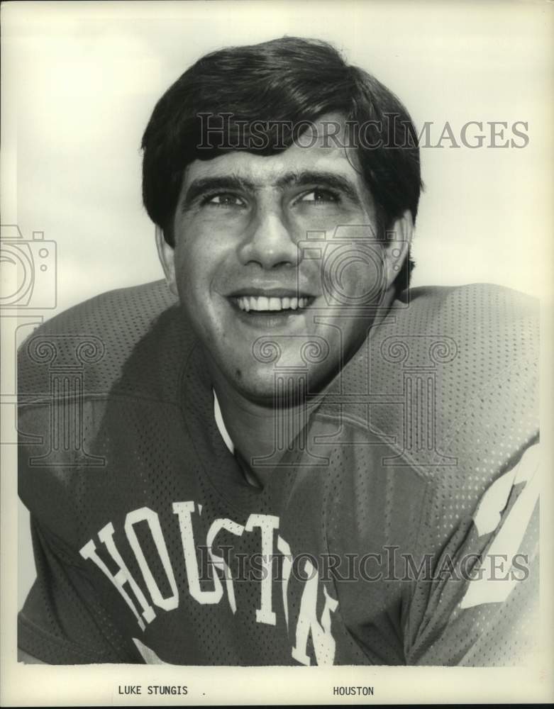 1972 Press Photo Houston football player Luke Stungis - hcs23568- Historic Images