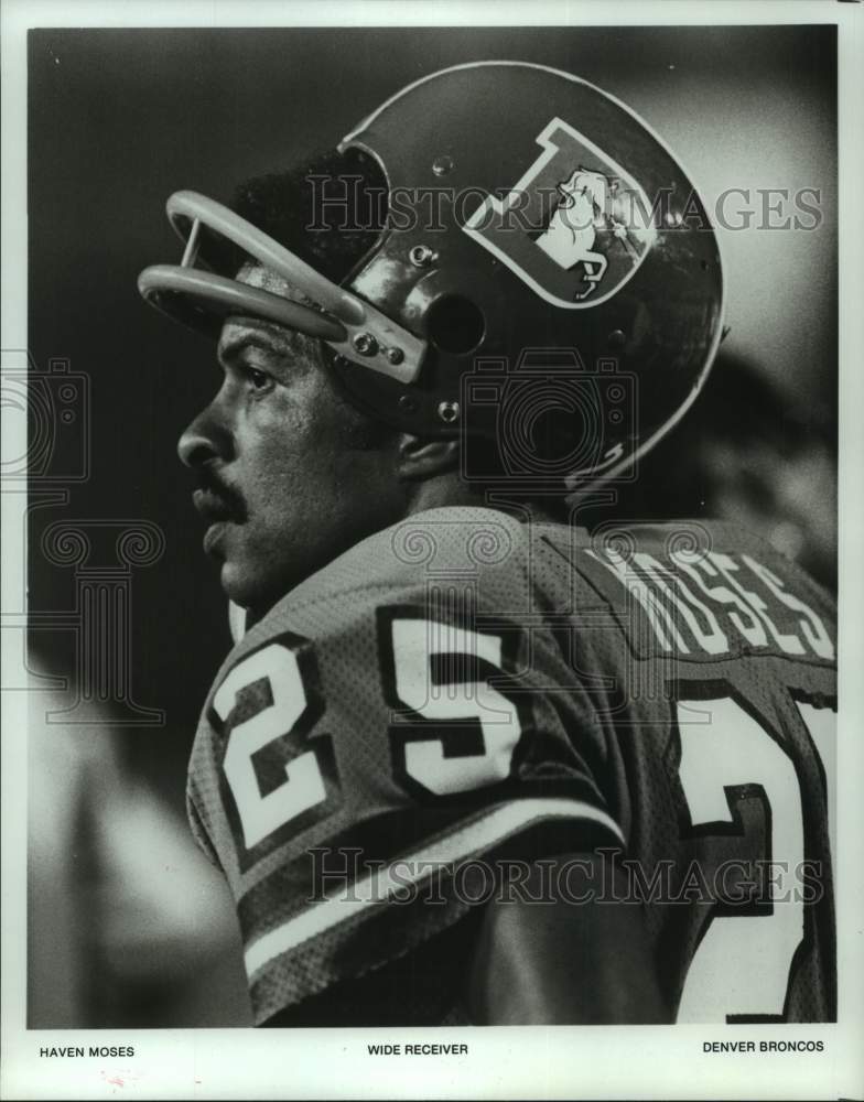 1979 Press Photo Denver Broncos football player Haven Moses - hcs23596- Historic Images