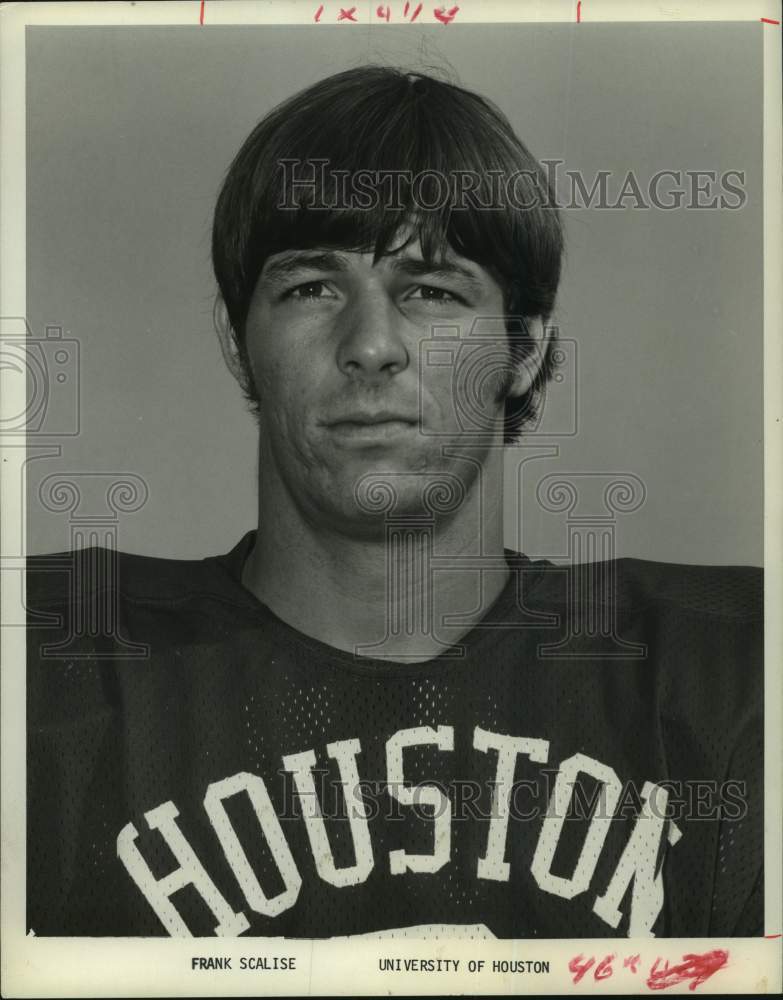 1974 Press Photo Frank Scalise, wide receiver for the University of Houston- Historic Images