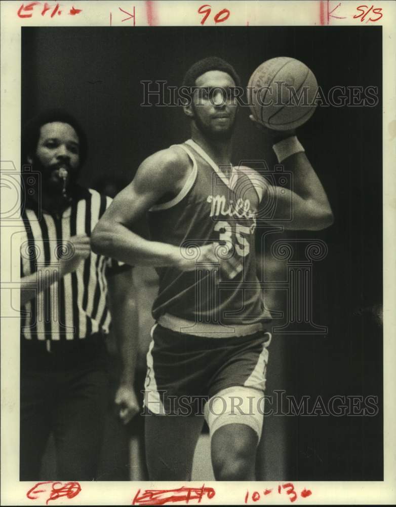 1981 Press Photo Milby sr. Andre Ross, 2nd yr on Chronicle All-HISD basketball- Historic Images