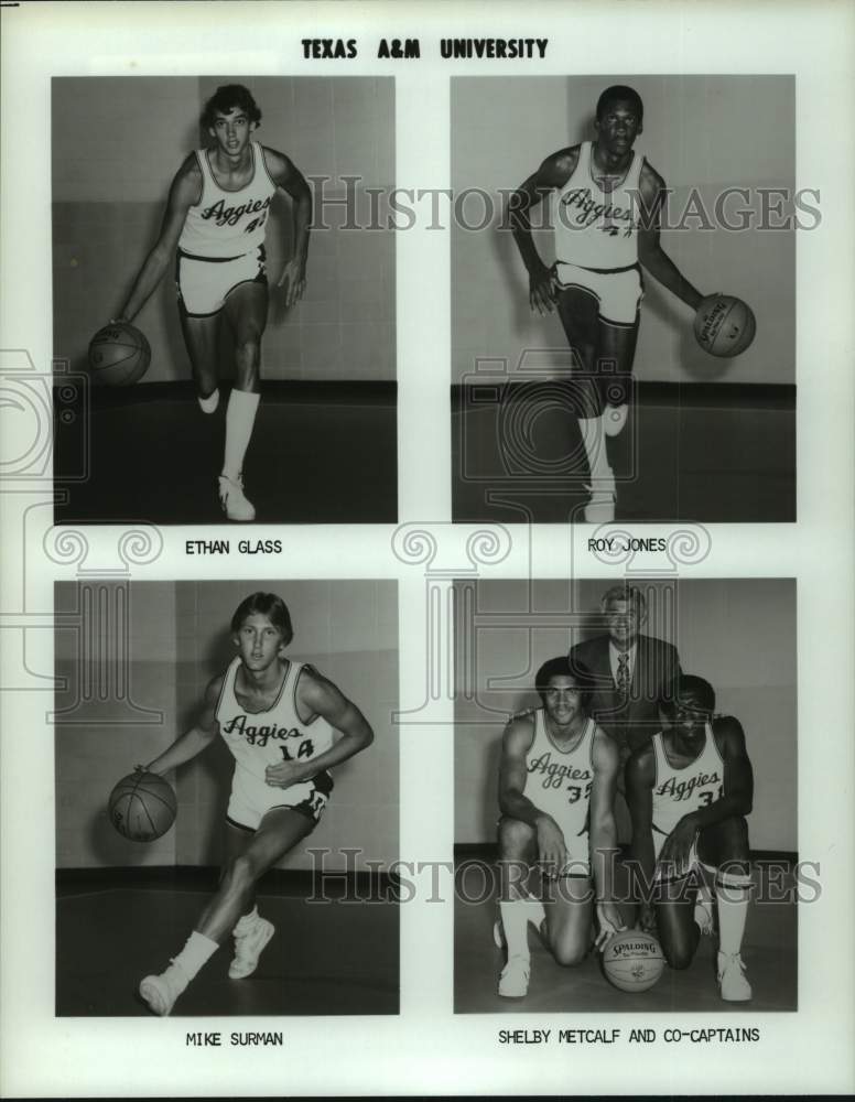 Press Photo Texas A&amp;M college basketball players - hcs23728- Historic Images