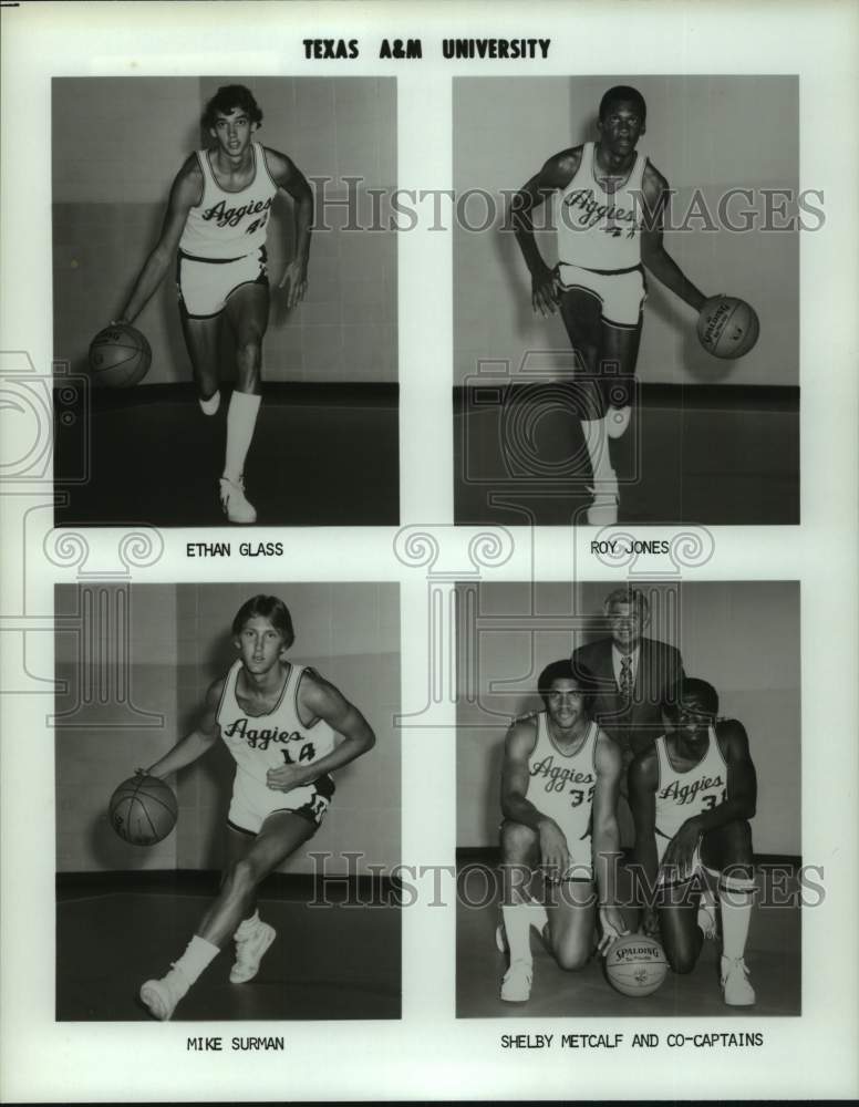 Press Photo Texas A&M college basketball players - hcs23728- Historic Images