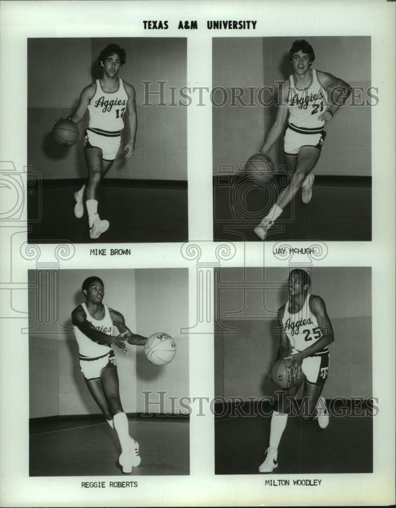 Press Photo Texas A&amp;M college basketball players - hcs23730- Historic Images