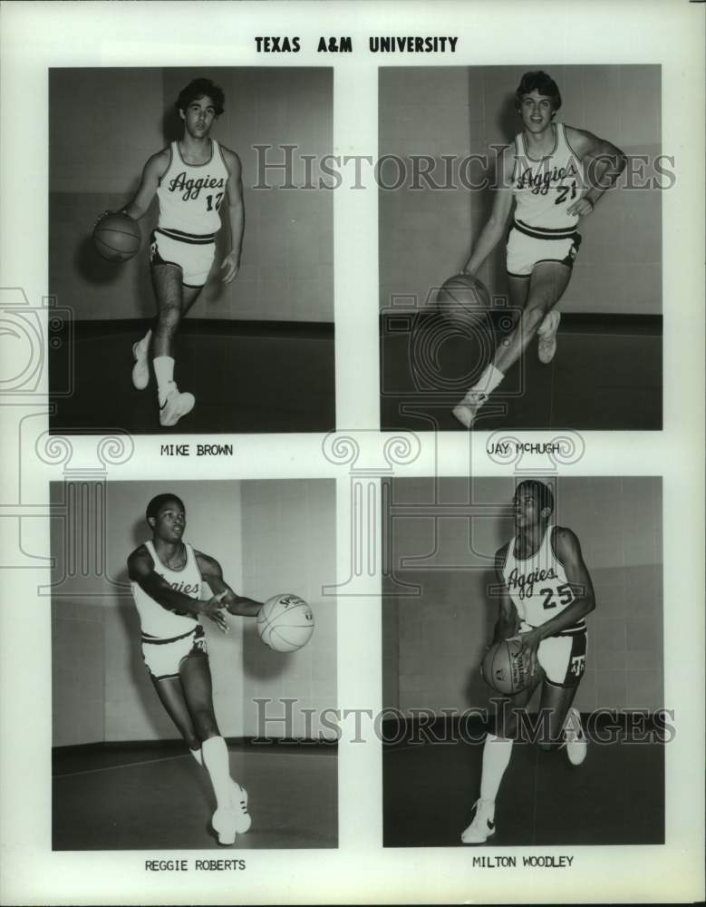 Press Photo Texas A&M college basketball players - hcs23730- Historic Images