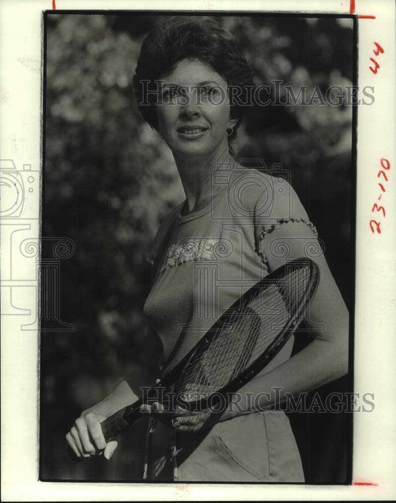 1983 Press Photo Tennis player Elaine Knight of River Oaks Roccettes - hcs23735- Historic Images