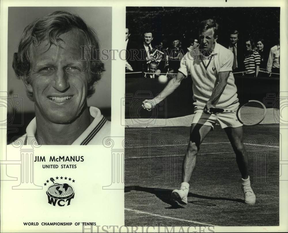 1975 Press Photo American tennis player Jim McManus in action - hcs23843- Historic Images