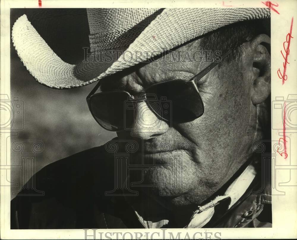 1981 Press Photo Saints Coach O.A. &quot;Bum&quot; Phillips formerly coached the Oilers- Historic Images