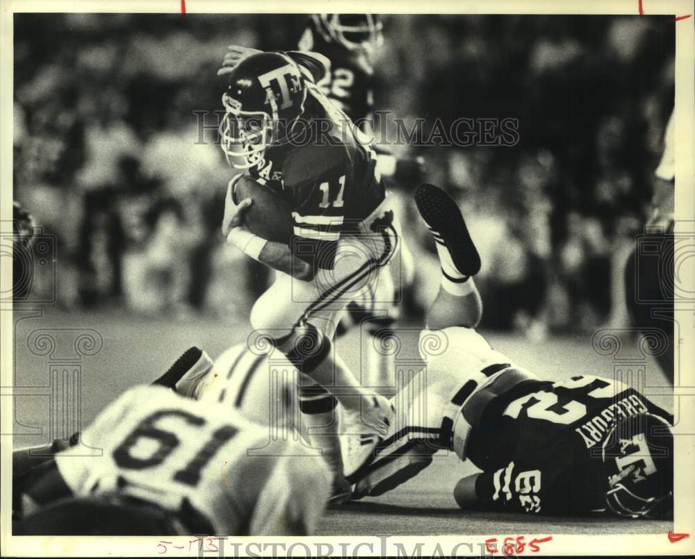 1979 Press Photo Texas A&amp;M football players in action - hcs24161- Historic Images