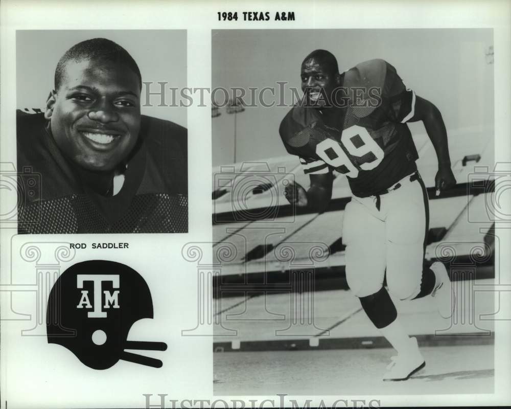 1984 Press Photo Texas A&amp;M football player Rod Saddler - hcs24395- Historic Images