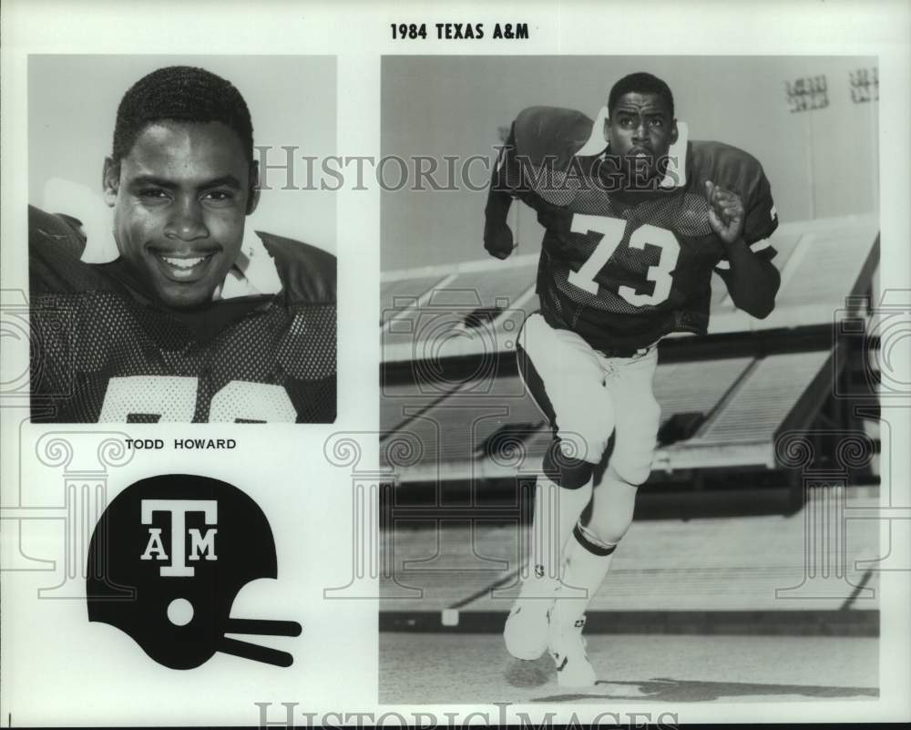 1984 Press Photo Texas A&M college football player Todd Howard - hcs24396- Historic Images