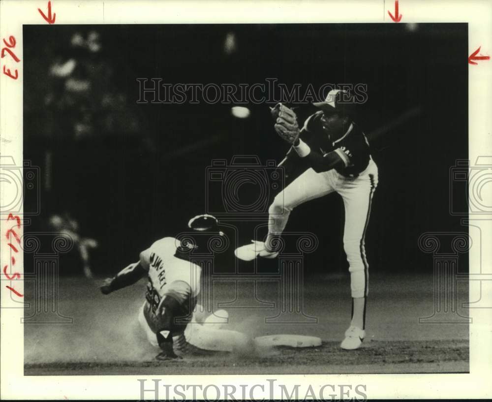 1984 Press Photo San Diego Padres and Houston Astros play Major League Baseball- Historic Images