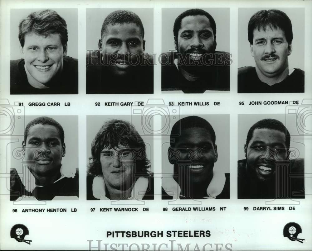 1989 Press Photo Pittsburgh Steelers football team member photos - hcs24464- Historic Images