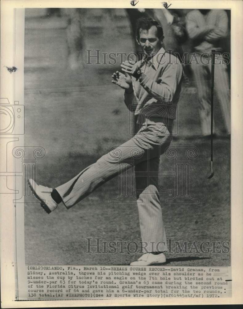 1972 Press Photo Golfer David Graham plays the Florida Citrus Invite in Orlando- Historic Images