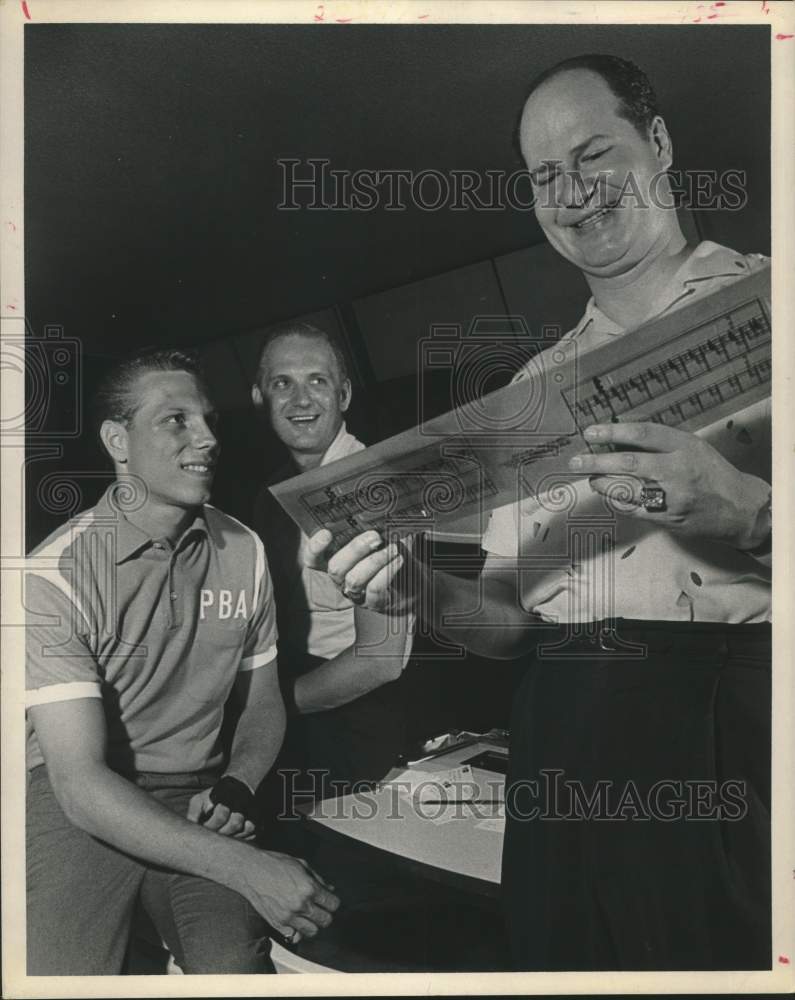 1967 Press Photo PBA tourney: Jim Godman, Wayne Zahn, Houstonian Billy Welu- Historic Images