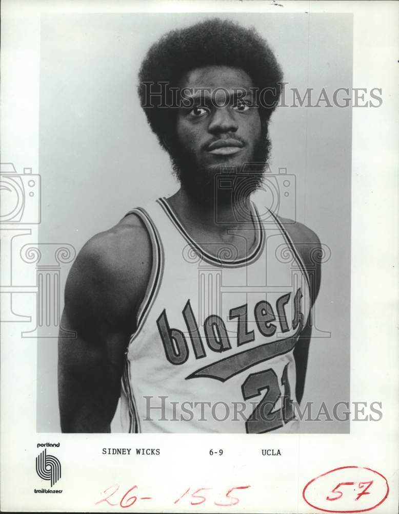 1973 Press Photo Portland&#39;s Sidney Wicks, 6&#39;9&quot; UCLA grad, paced the Trailblazers- Historic Images