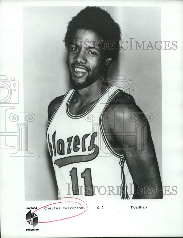 1972 Press Photo Portland Trail Blazers basketball player Charles Yelverton- Historic Images