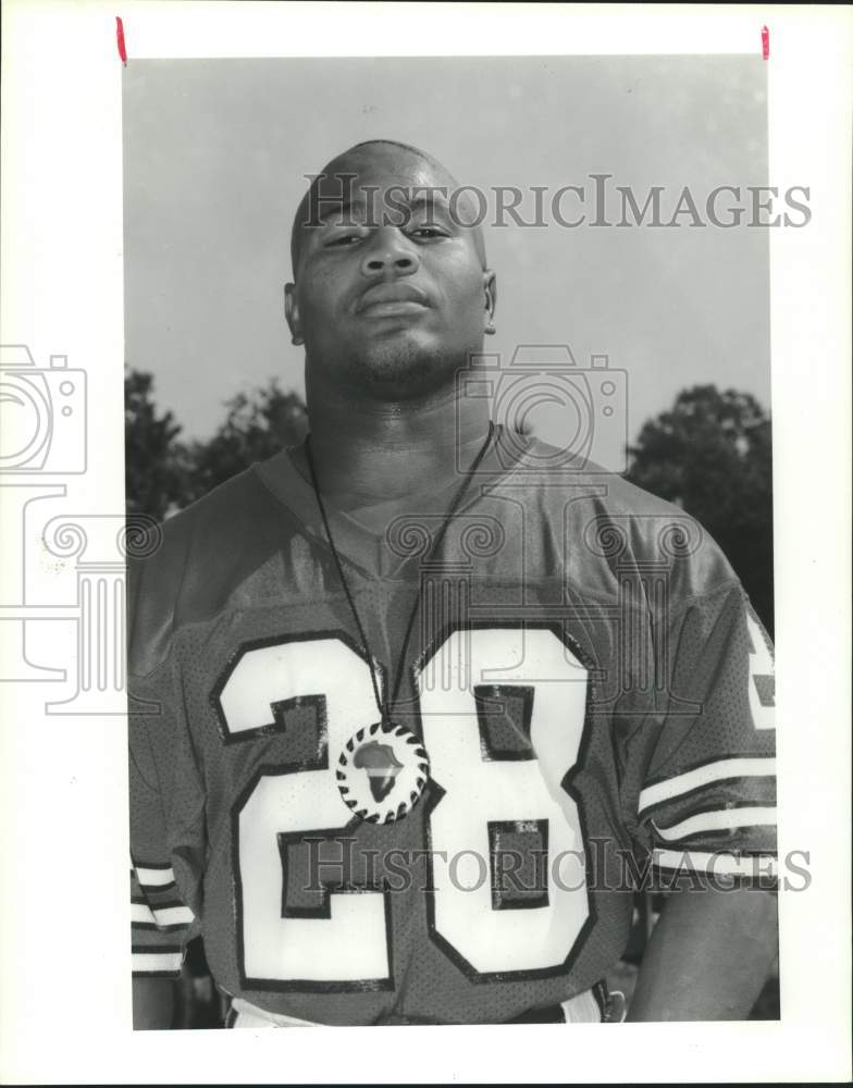 1989 Press Photo Houston Cougars college football player Chuck Weatherspoon- Historic Images