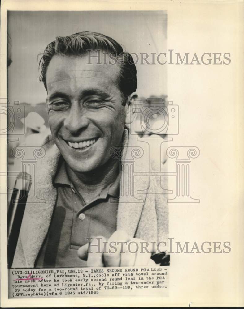 1965 Press Photo Dave Marr early 2nd round leader, PGA golf tourney, Ligonier PA- Historic Images