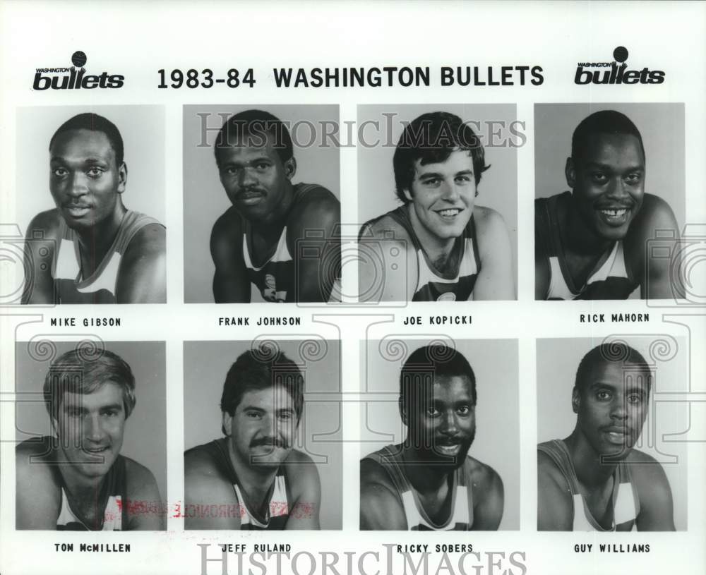 1983 Press Photo Washington Bullets basketball head shots - hcs25571- Historic Images