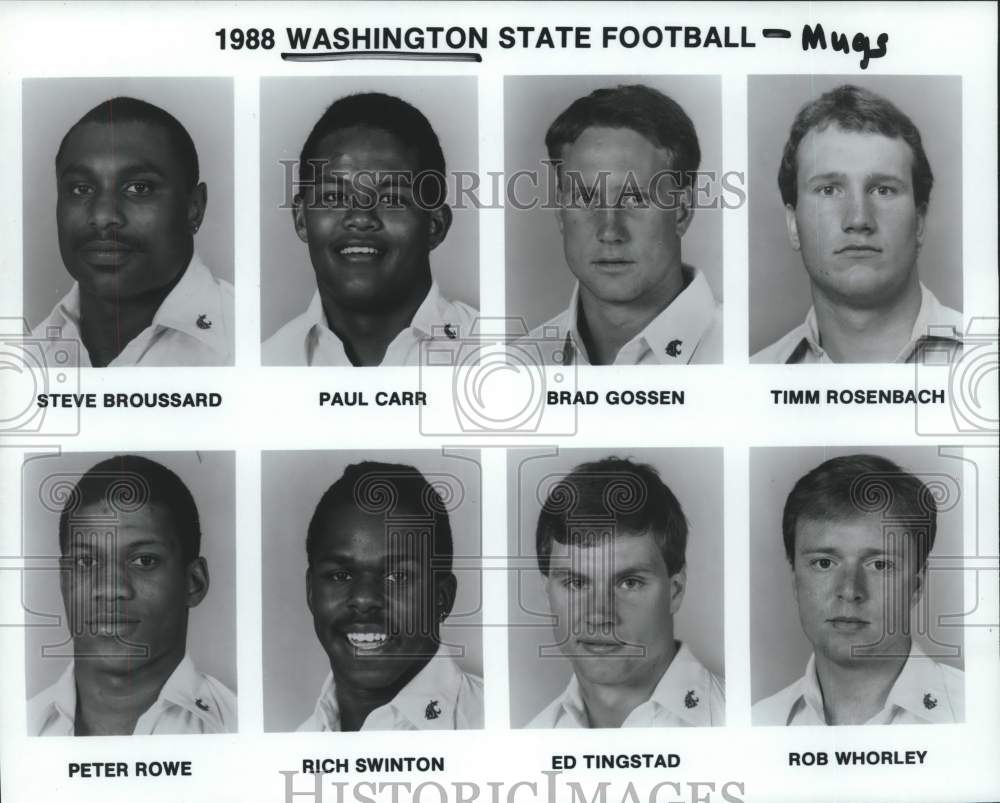 1988 Press Photo Washington State football head shots - hcs25587- Historic Images