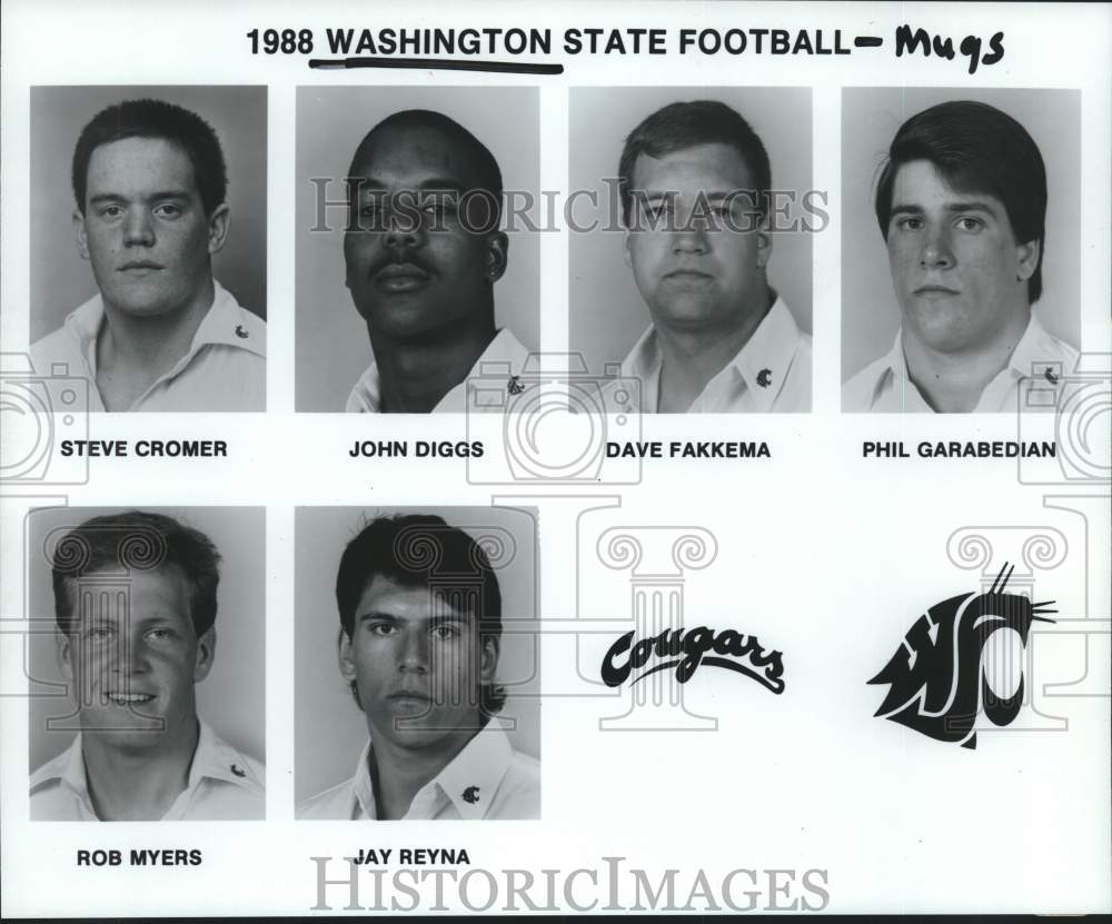 1988 Press Photo Washington State football head shots - hcs25589- Historic Images