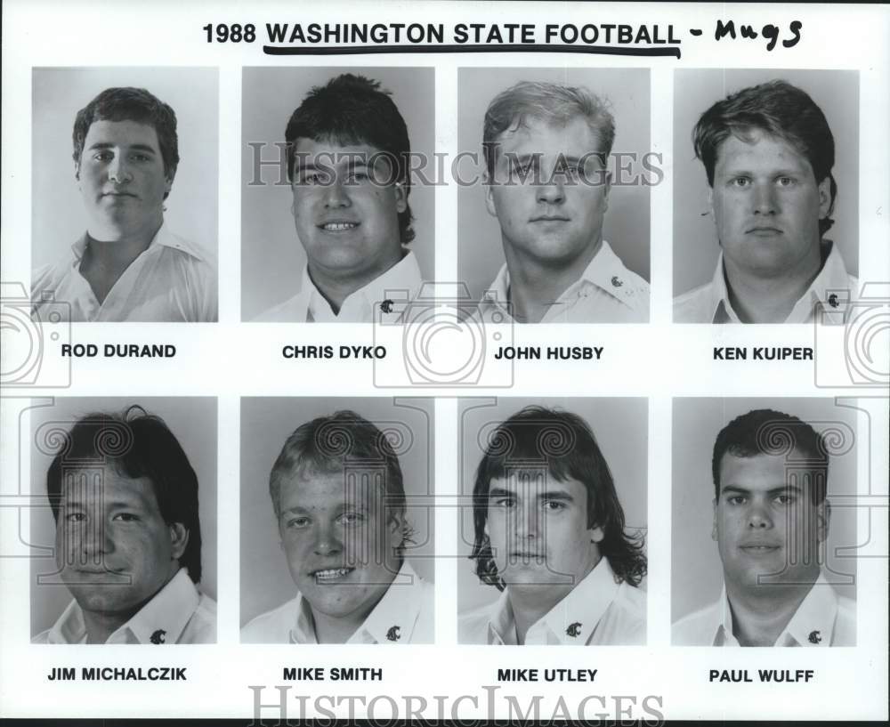 1988 Press Photo Washington State football head shots - hcs25592- Historic Images