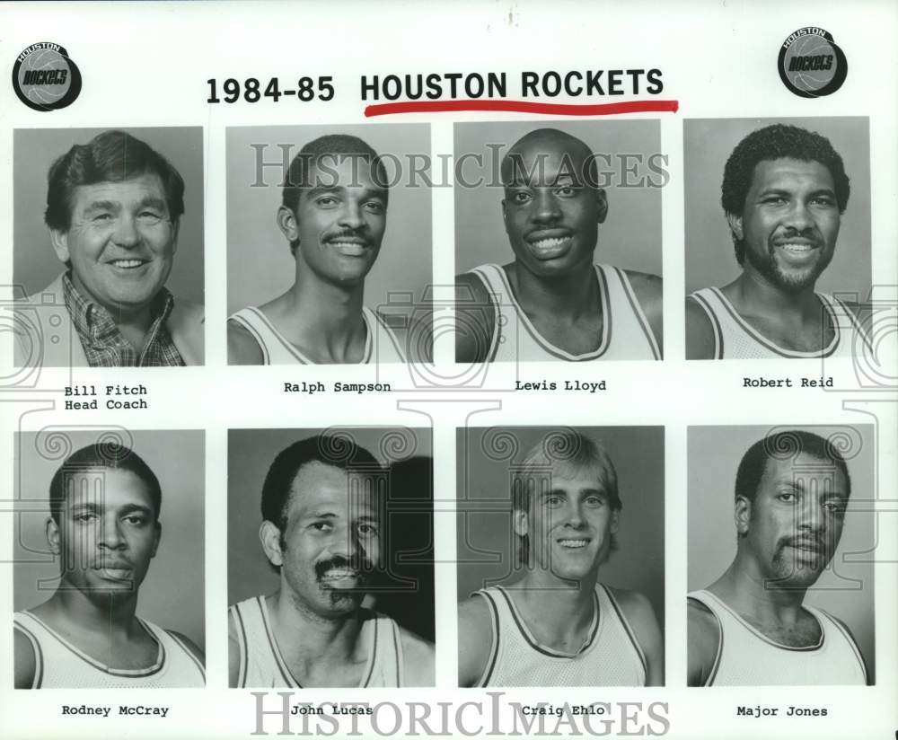 1984 Press Photo Houston Rockets basketball head shots - hcs25652- Historic Images