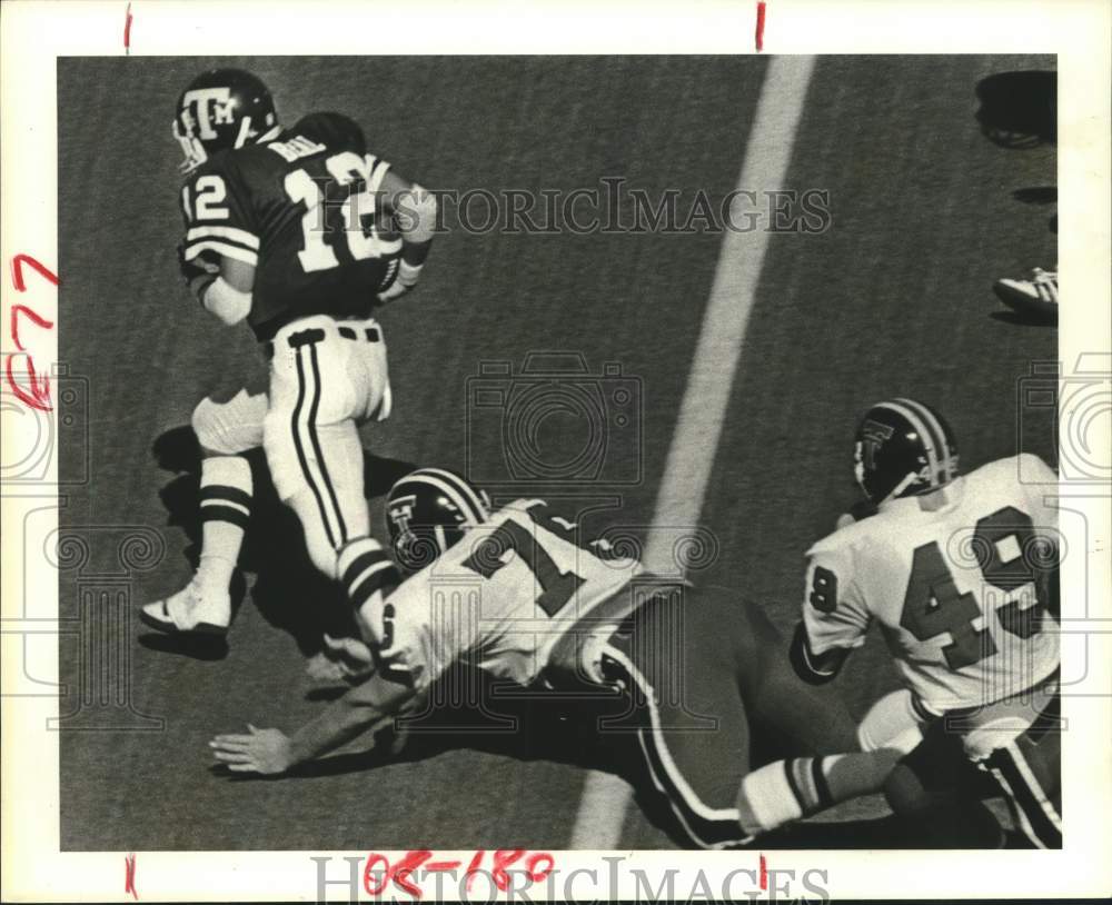 1980 Press Photo Texas A&M and Texas Tech play college football at Kyle Field- Historic Images