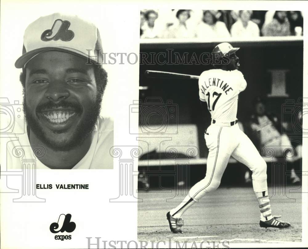 1980 Press Photo Montreal Expos baseball outfielder Ellis Valentine - hcs25840- Historic Images