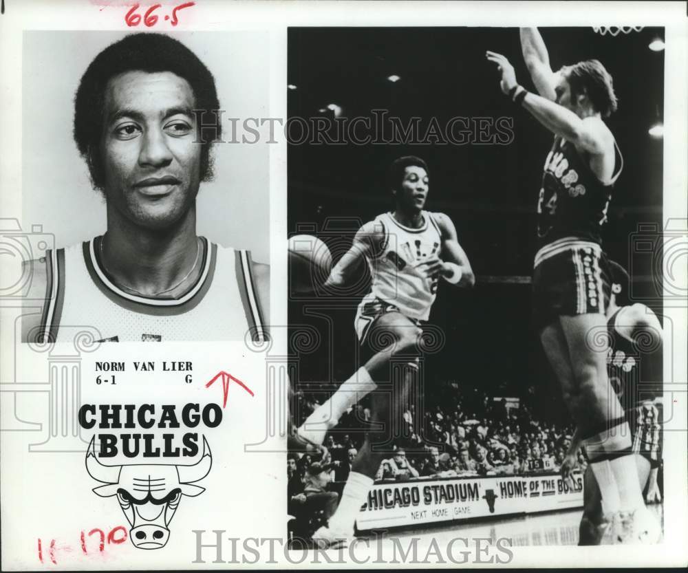 1978 Press Photo Chicago Bulls 6'1" guard Norm Van Lier - hcs25859- Historic Images