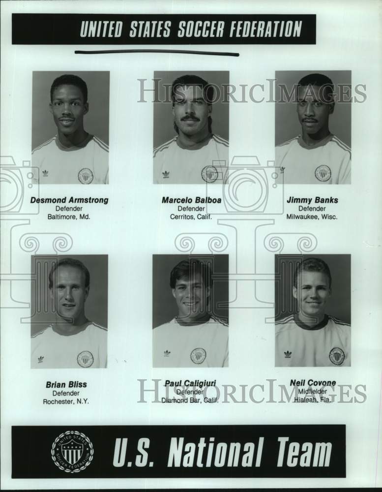 1990 Press Photo United States men's national soccer team head shots - hcs26070- Historic Images